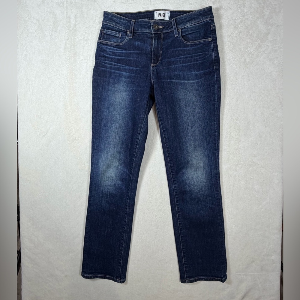 PAIGE Size 24 Women's Brigite Indigo Straight Leg Jeans Premium Designer Denim - Picture 1 of 11